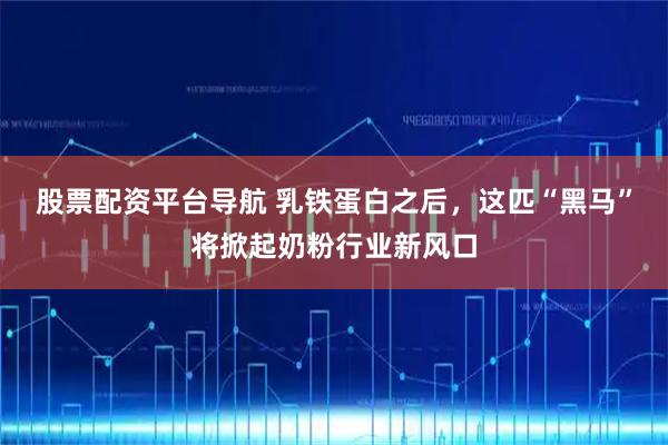 股票配资平台导航 乳铁蛋白之后，这匹“黑马”将掀起奶粉行业新风口